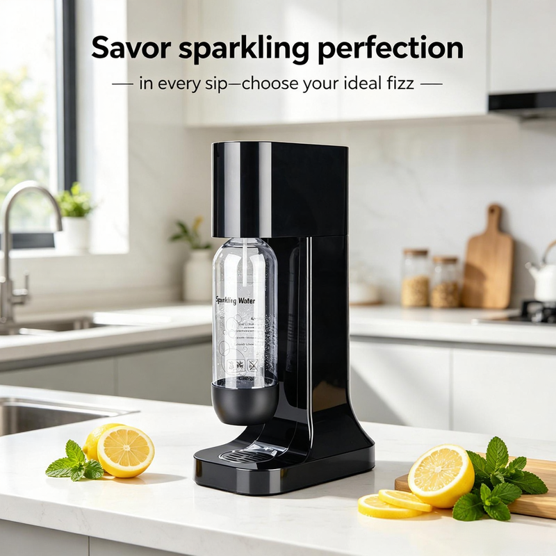 soda maker 02 Black Manual Sparkling Water Maker Wholesale