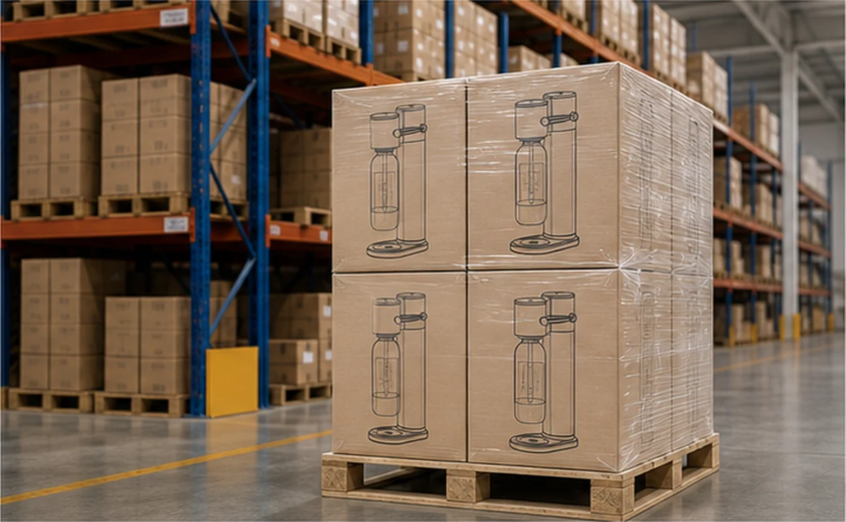 Soda maker distributor warehouse cartons for wholesale supply