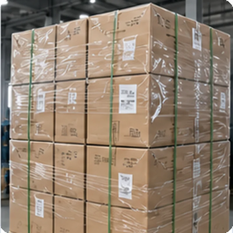 Export cartons on pallet ready for soda maker shipment